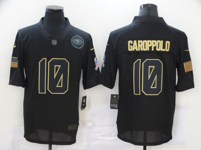 Men's San Francisco 49ers #10 Jimmy Garoppolo Black Jersey